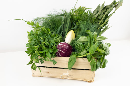 Eine Foto der Greenbox Sorgenkind mit Kohl in beispielhafter Zusammenstellung.